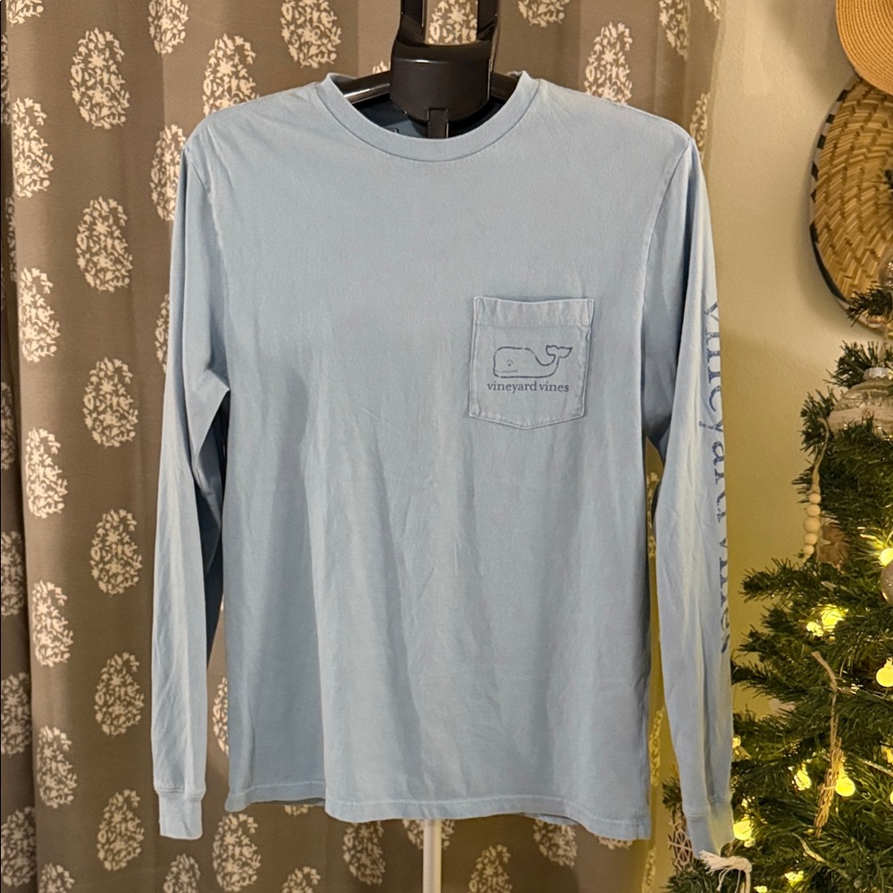Vineyard Vines Men's Sky Blue Long Sleeve Tee